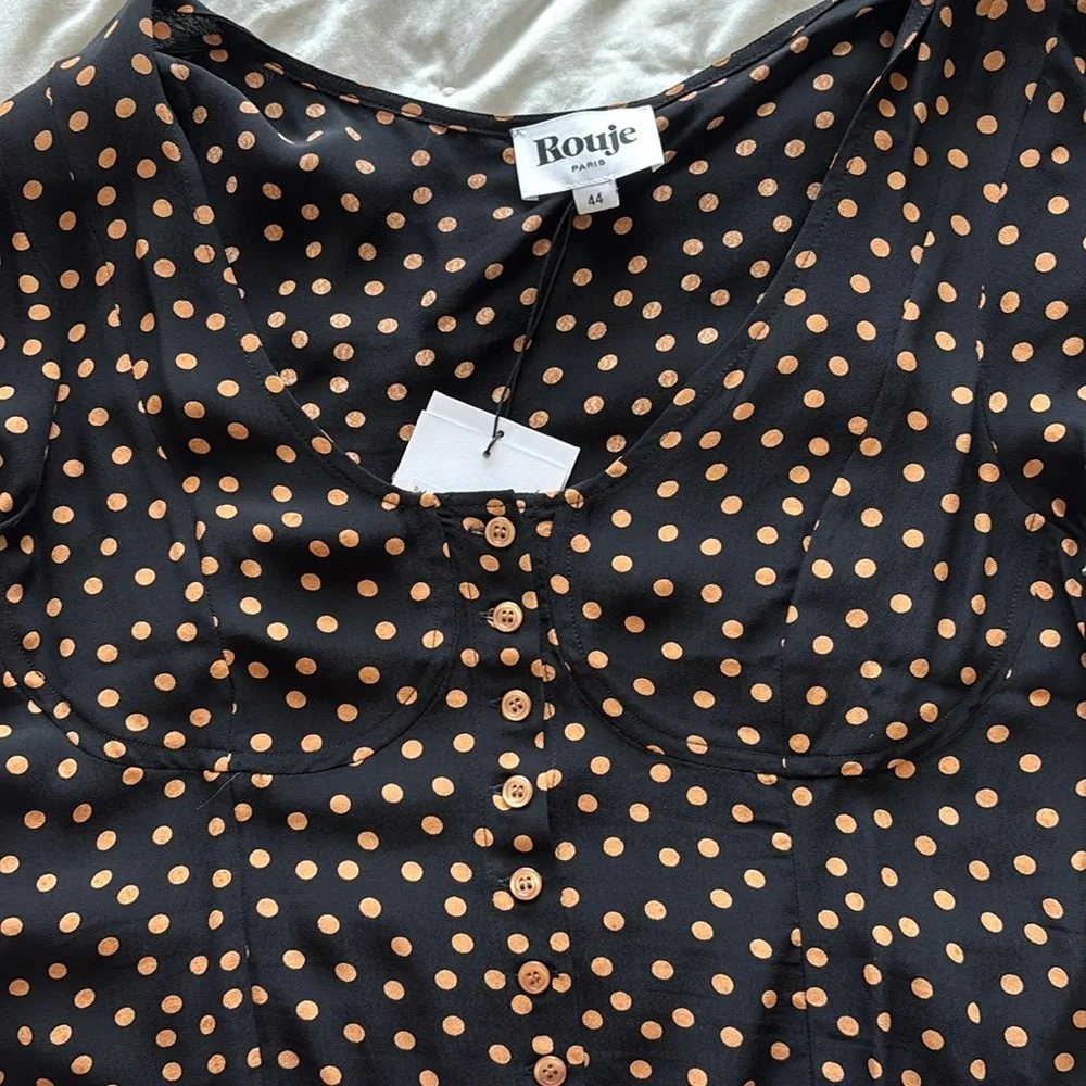 Rouje Polka Dot Women's Top Size 44 - Picture 8 of 10